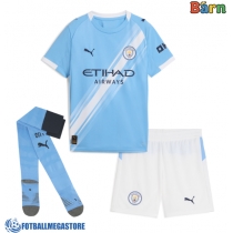 Fotballdrakt Barn Manchester City Rodri Hernandez #16 Hjemmedraktsett 2025-26 Kortermet (+ Korte bukser)